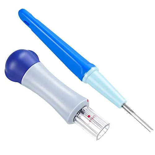 2 Pack Needle Felting Tool Pen with 3 Needles Punch Style Tool with 7