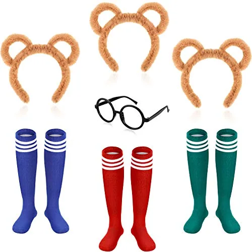 7 Pcs Animal Costume Set with Ears Headband Socks