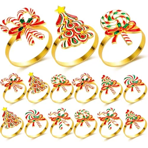 12 Pieces Gingerbread Napkin Rings