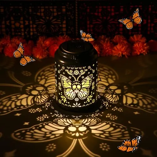 Dia De Los Muertos Lantern Monarch Butterfly Decorations Waterproof