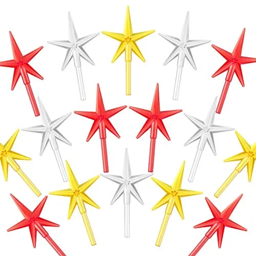 30 Pcs Christmas Star Ornaments for Ceramic Tree, 3 Colors