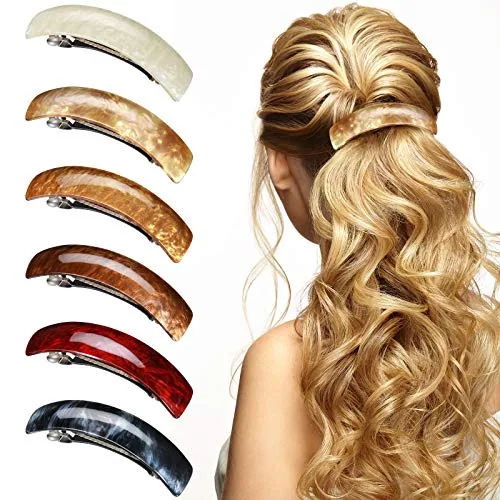 6 Pcs Large Hair Barrettes for Women