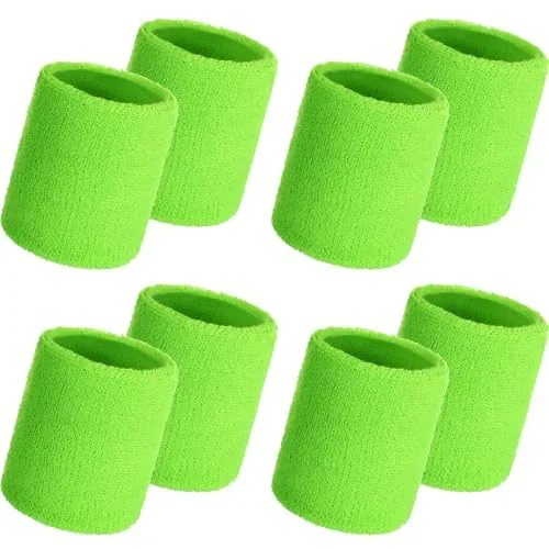 8 Pack Wrist Sweatbands Sports Wristbands