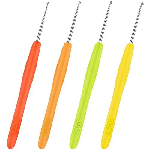 4 Pcs Hair Highlighting Needles Crochet Hooks, 1/1.25/1.5/1.75 mm