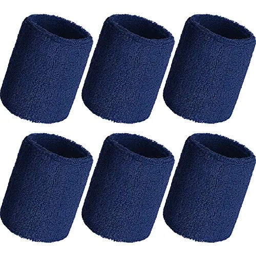 6 Pack Wrist Sweatbands Paris Sports Competitions Wrist Bands Absorbent