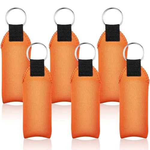 6 Pieces Floating Boat Keychain Floatable Keychain orange