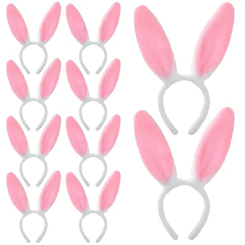 10 Pcs Easter Plush Bunny Ears Cute Bunny Headband Rabbit Ear Headband