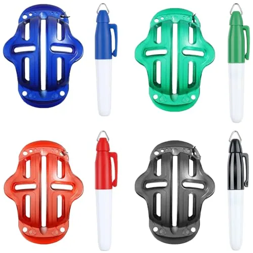 4 Sets Golf Ball Line Marker Tool, Marker Stencil with Pen