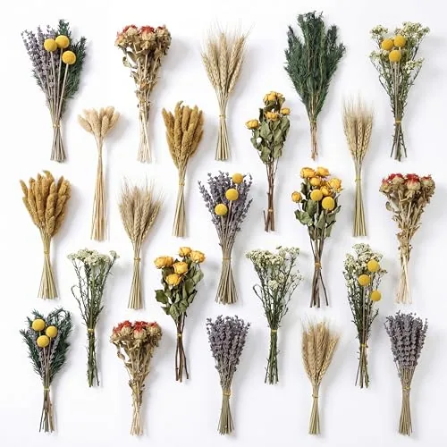 345 Pcs Large Boho Dried Flower Bouquet Wedding Dry Flowers Decor for