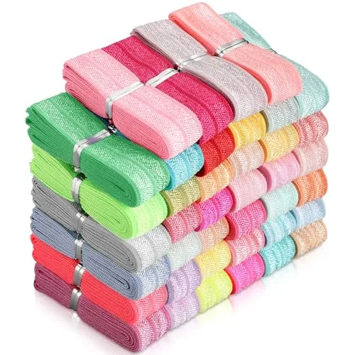 40 Yards Fold over Elastic, 5/8 in Wide Ribbon