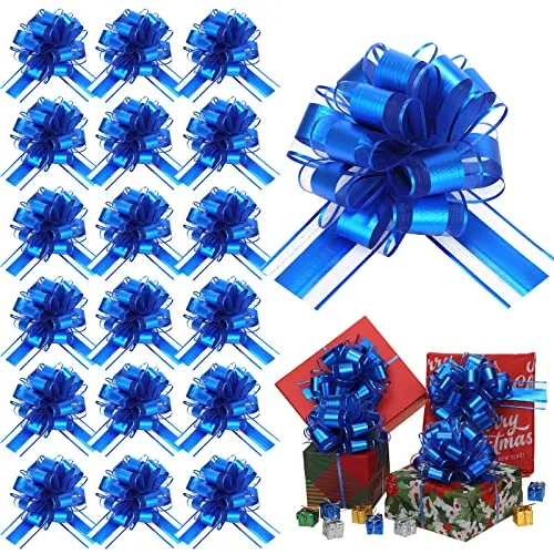20 Pcs 6 Inch Pull Bows for Xmas Gift Wrapping