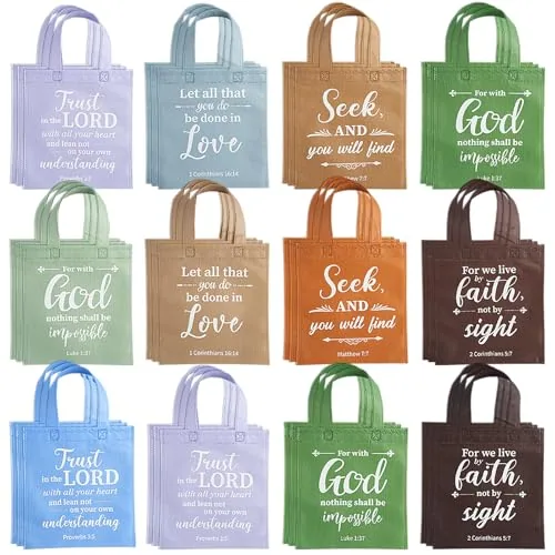 30 Pcs Christian Gift Bags Reusable Non Woven