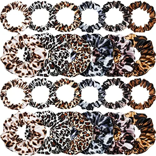 24 Pcs Satin Hair Scrunchies Bulk