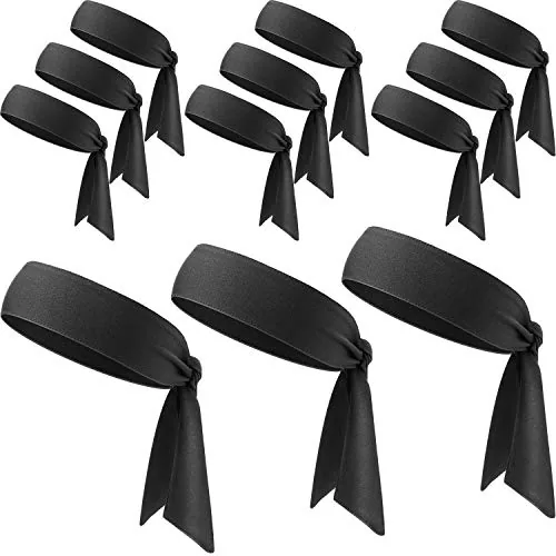 12 Pcs Tie Headbands for Women Men