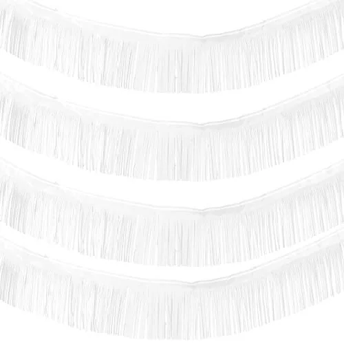 4 Pack 40 Feet Metallic Foil Fringe Garland Tinsel Streamers