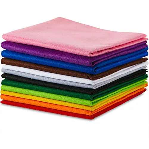 12 Pcs Large Felt Sheets 37 x 20 Inch 1.2 mm Fresh Color