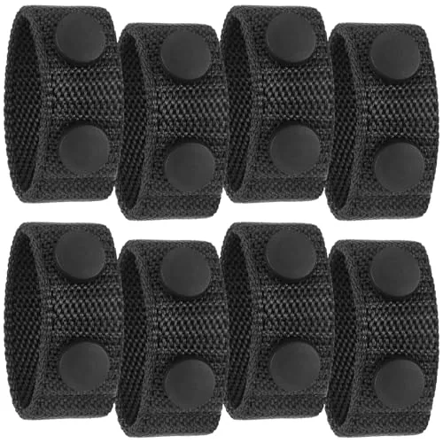8 Pcs Belt Keepers for Duty Belt 21⁄4 Wide with Double Snaps