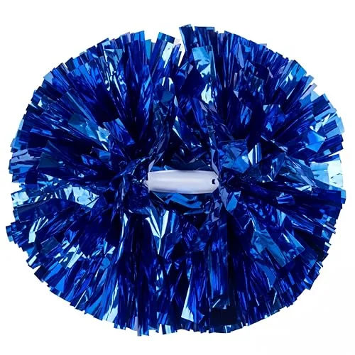 12pcs Cheerleading Pom Poms with Baton Handle