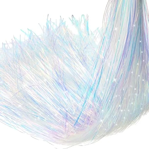 5000 Tinsel Icicle Strands Xmas Tree, Golden Colorful Model