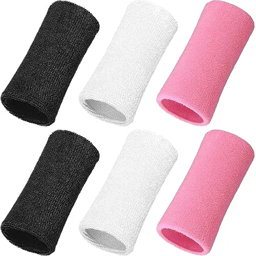 6 Wrist Sweat Bands